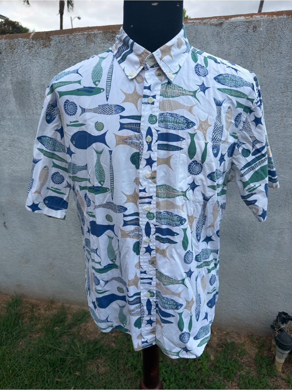 PreOwned Reyn Spooner Tailored Fit Hawaiian Print  Multicolored Men's XL